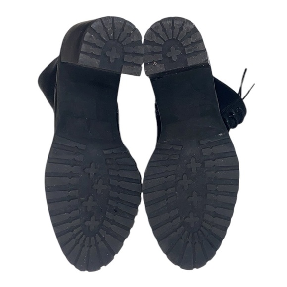 Forever 21 Black Faux Leather Ankle Boots, Size 10 - Picture 9 of 15